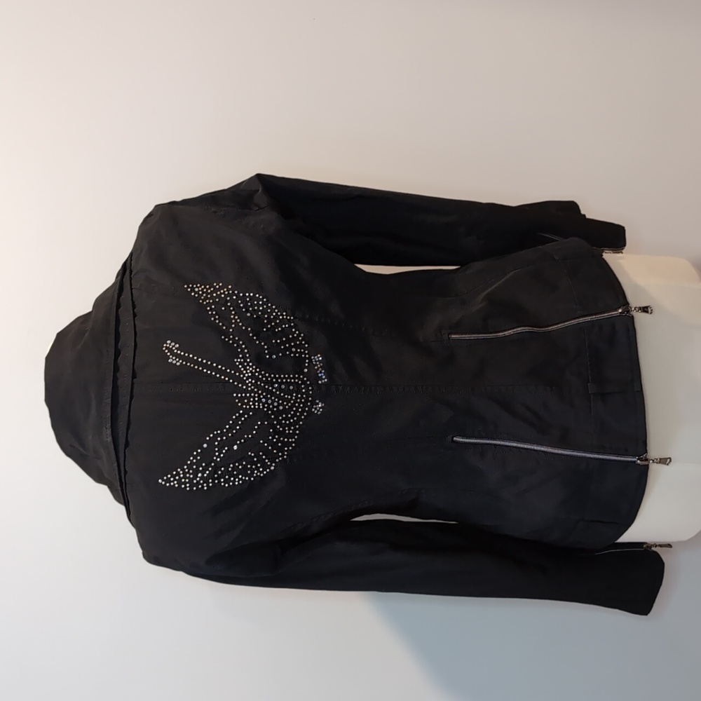 In Love By Carling Black Asymetrical Biker Style Blazer
